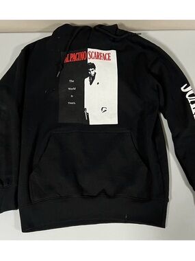 Black ‘Al Pacino: Scarface’ Movie Pullover Sweater Sweatshirt Hoodie Size S ♥️🖤
